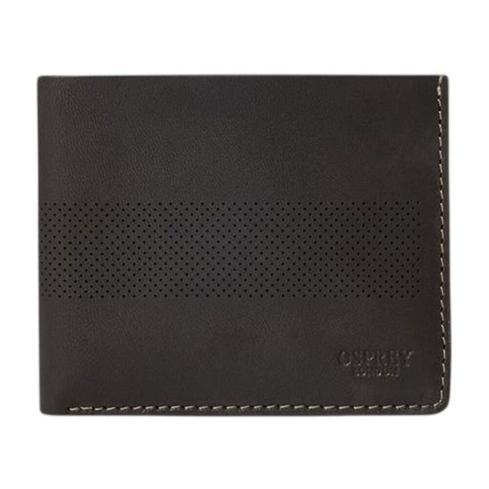 Osprey Arthur Perforated Leather Card Holder / Black